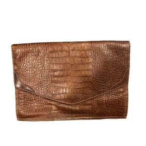 Ralph Lauren Rugby Brown Leather Clutch